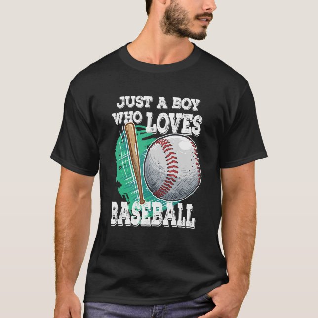 Nur ein Junge, der Baseball-Spieler Liebe T-Shirt (Vorderseite)