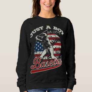 Nur ein Junge, der Baseballfrauen Liebe Sweatshirt