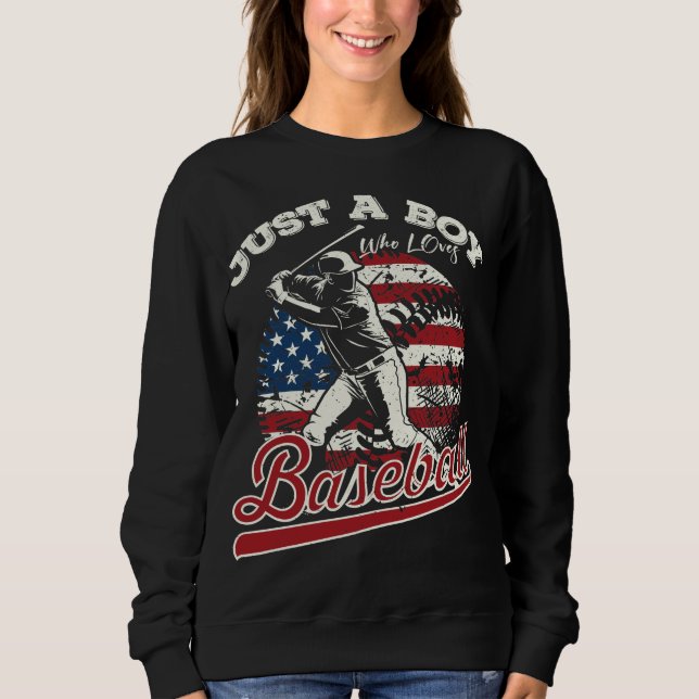 Nur ein Junge, der Baseballfrauen Liebe Sweatshirt (Vorderseite)