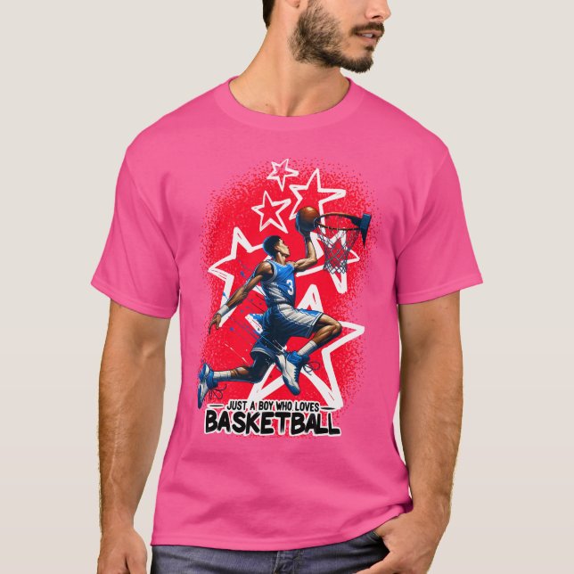 Nur ein Junge, der Basketball Dunk Edition Liebe T-Shirt (Vorderseite)