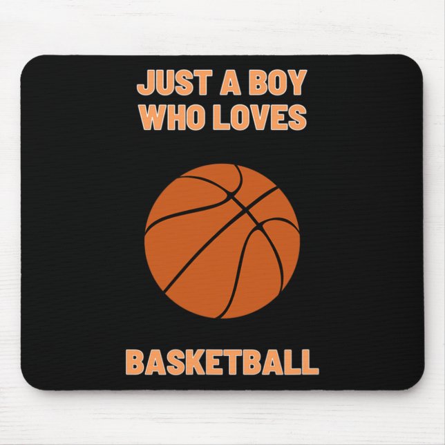 Nur ein Junge, der Basketball Liebe Basketball Kle Mousepad (Vorne)
