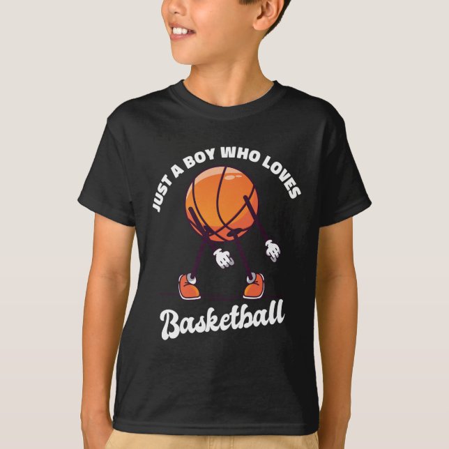 Nur ein Junge, der Basketball Lieben - Basketballj T-Shirt (Vorderseite)