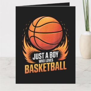 Nur ein Junge, der Basketball liebt Dankeskarte