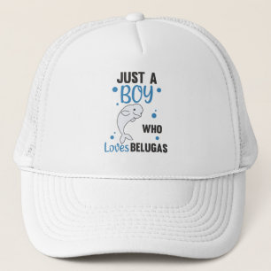 Nur ein Junge, der Belugas Sweet Beluga Whale Lieb Truckerkappe