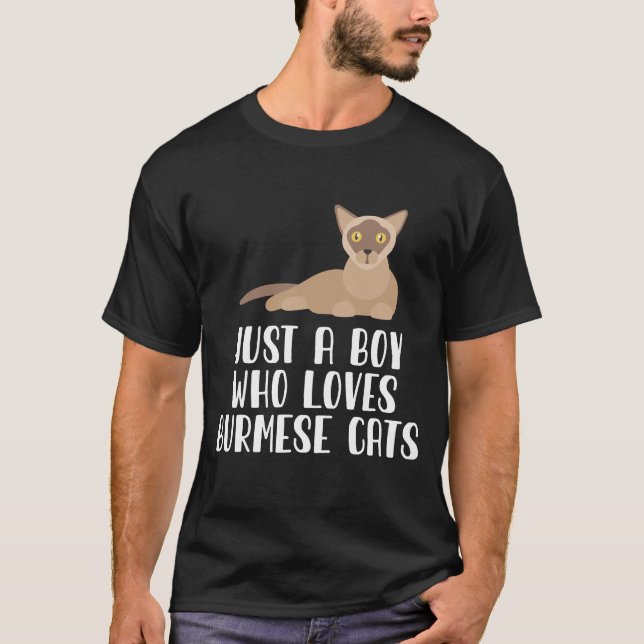 Nur ein Junge, der birmanische Katzen Liebe T-Shirt (Vorderseite)