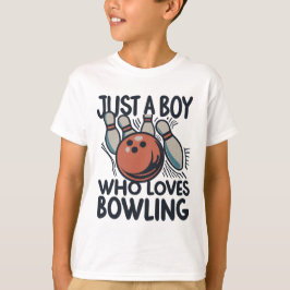 Nur ein Junge, der Bowling Liebe T-Shirt