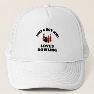 Nur ein Junge, der Bowling Liebe Truckerkappe