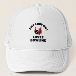 Nur ein Junge, der Bowling Liebe Truckerkappe