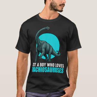 Nur ein Junge, der Brachiosaurier Brachiosaurus li T-Shirt