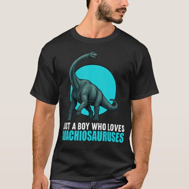 Nur ein Junge, der Brachiosaurier Brachiosaurus li T-Shirt (Vorderseite)