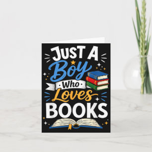 Nur ein Junge, der Bücher liebt, Lesebuchclub Kind Karte