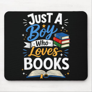 Nur ein Junge, der Bücher liebt, Lesebuchclub Kind Mousepad