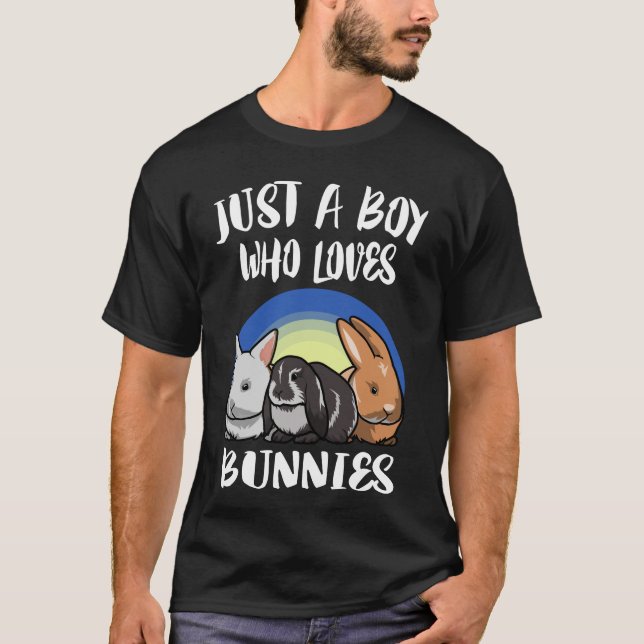 Nur ein Junge, der Bunnies Kaninchen  T-Shirt (Vorderseite)