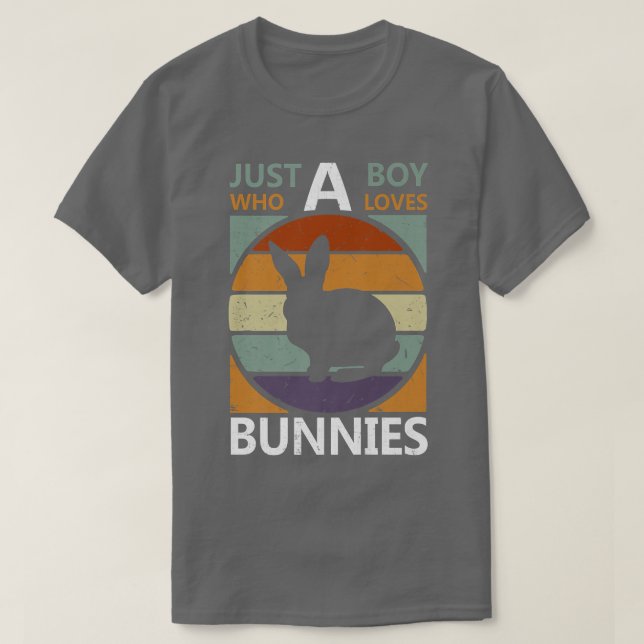 Nur ein Junge, der Bunnies Retro Bauer Funny Bu Li T-Shirt (Design vorne)