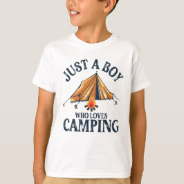 Nur ein Junge, der Camping Liebe T-Shirt