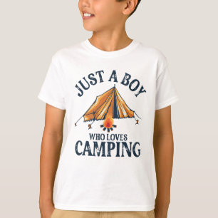 Nur ein Junge, der Camping Liebe T-Shirt