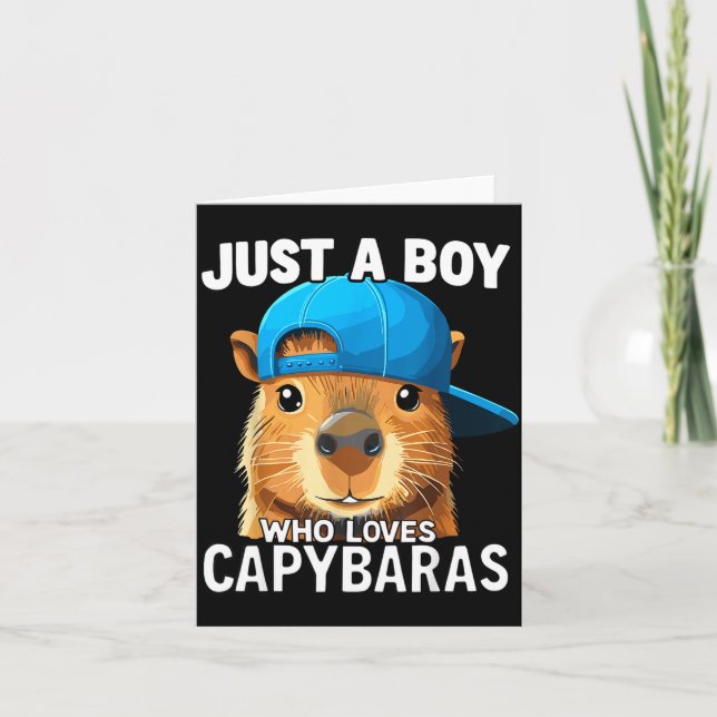 Nur ein Junge, der Capybaras liebt  Karte (Vorderseite)