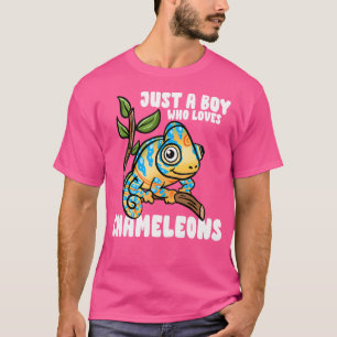 Nur ein Junge, der Chameleons Reptiles Herpetolo L T-Shirt