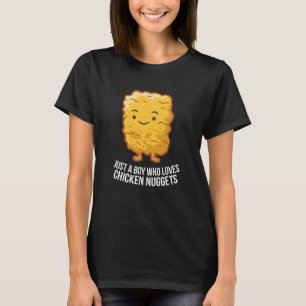 Nur ein Junge, der Chicken Nuggest Design Tee lieb