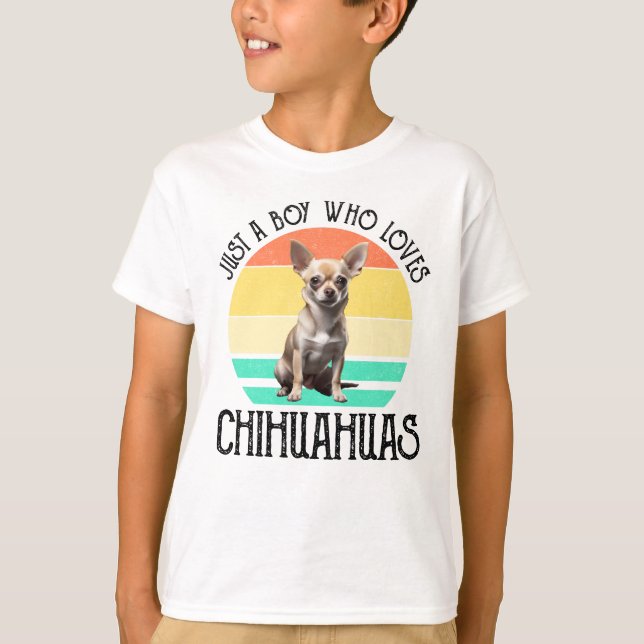 Nur ein Junge, der Chihuahuas Liebe T-Shirt (Vorderseite)