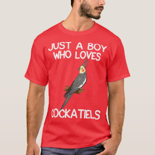 Nur ein Junge, der Cockatiels Liebe 2 T-Shirt