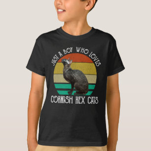 Nur ein Junge, der Cornish Rex Katzen liebt T-Shirt