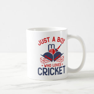 Nur ein Junge, der Cricket liebt - Lustiger Cricke Kaffeetasse