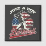 Nur ein Junge, der den Baseballplatz Liebe Magnet<br><div class="desc">Nur ein Junge,  der wirklich Baseball lustige Baseball Design Gift Square Magnet Classic Collection Lieben.</div>