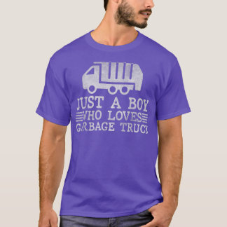 Nur ein Junge, der den LKW-Kleinkinder-LKW-LKW Lie T-Shirt