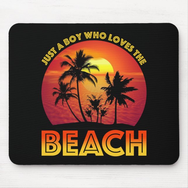 Nur ein Junge, der den Strand Liebe Mousepad (Vorne)