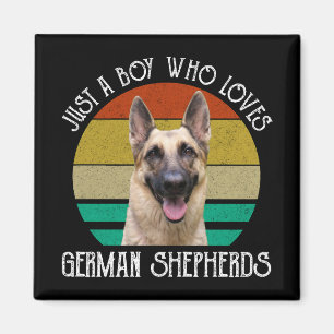 Nur ein Junge, der deutsche Schäferhunde liebt Magnet