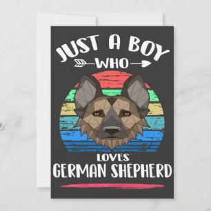 Nur ein Junge, der Deutsche Schäferhunde Vintage l Einladung