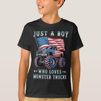 Nur ein Junge, der die amerikanische Flagge für LK T-Shirt