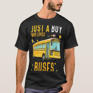 Nur ein Junge, der die Schule Lieben fährt, bringt T-Shirt