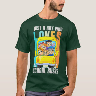 Nur ein Junge, der die Schule Lieben fährt, fährt T-Shirt