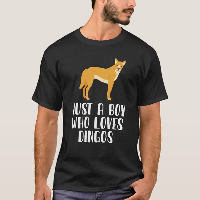 Nur ein Junge, der Dingos Wildlife Wild Dog Lieben T-Shirt (Vorderseite)