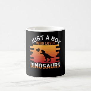 Nur ein Junge, der Dinosaurier liebt Dinosaurier Kaffeetasse