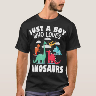 Nur ein Junge, der Dinosaurier und Dinosaurier Lie T-Shirt