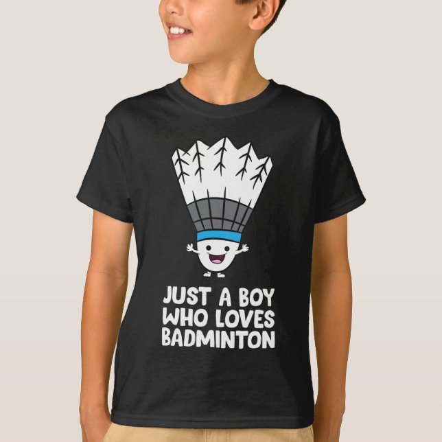 Nur ein Junge, der Dminton Liebe T-Shirt (Vorderseite)