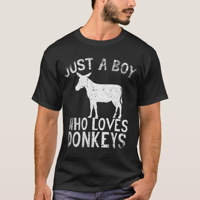 Nur ein Junge, der Donkeys Liebe T-Shirt (Vorderseite)