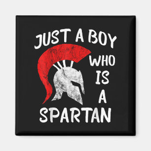 Nur ein Junge, der ein spartanischer Spartakus ist Magnet