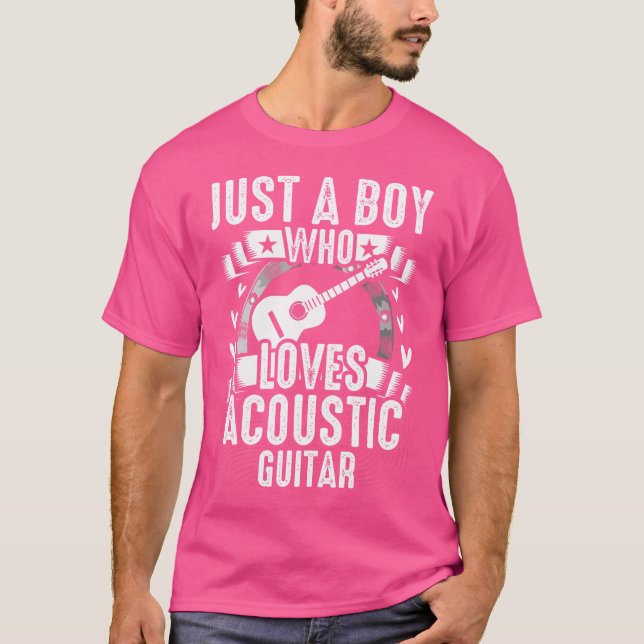 Nur ein Junge, der eine akustische Gitarre Liebe T-Shirt (Vorderseite)