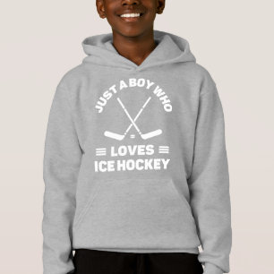 Nur ein Junge, der Eishockey  Hoodie