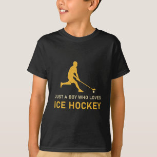 Nur ein Junge, der Eishockey Liebe T-Shirt