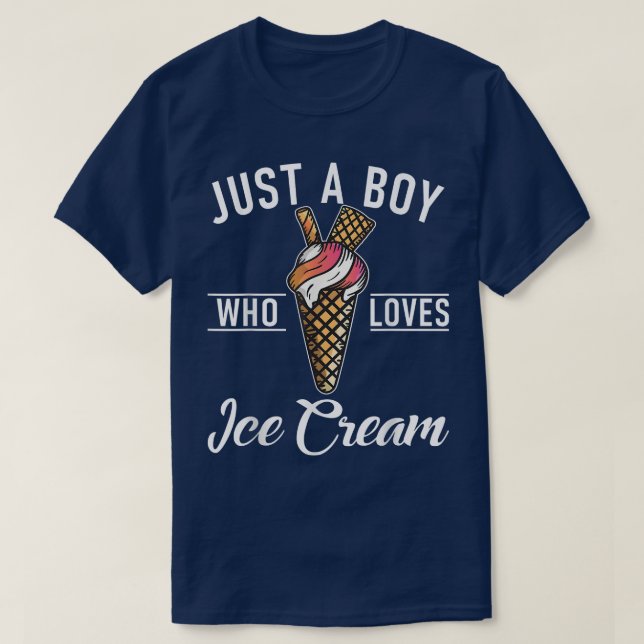 Nur ein Junge, der Eiskrem-T - Shirt Liebe (Design vorne)