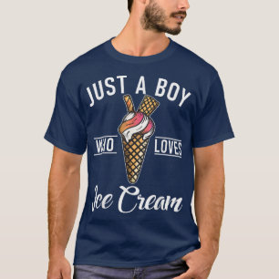 Nur ein Junge, der Eiskrem-T - Shirt Liebe