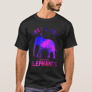 Nur ein Junge, der Elefanten Liebe, ein Elefantenj T-Shirt