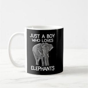 Nur ein Junge, der Elefanten Liebe Funny Elephant  Kaffeetasse
