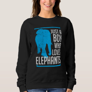 Nur ein Junge, der Elefanten Liebe Zoo Safari Sweatshirt