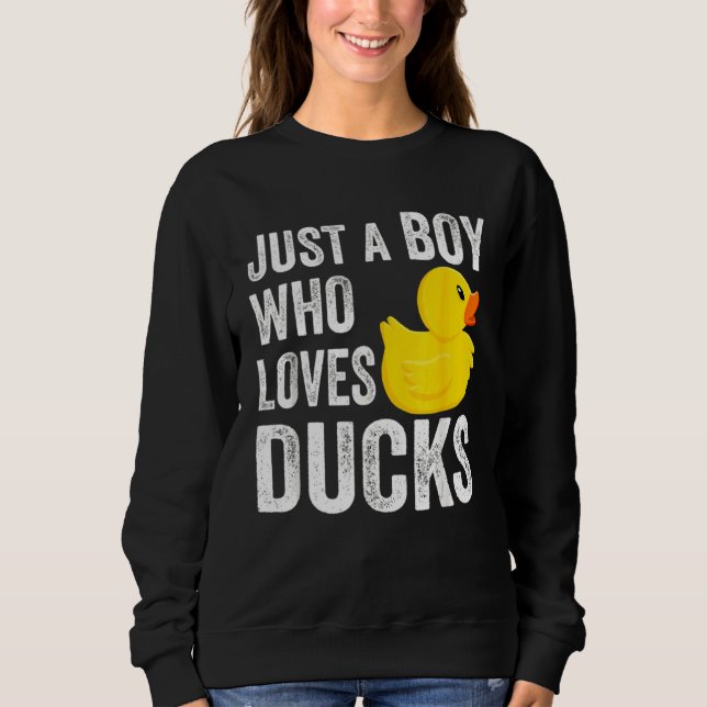 Nur ein Junge, der Enten Enten Liebe Haustier Sweatshirt (Vorderseite)